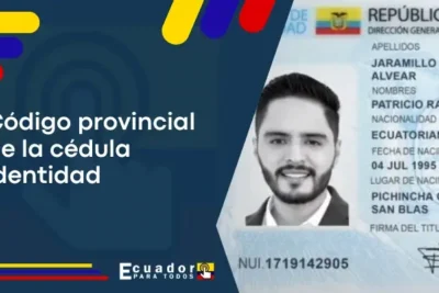 Código de provincia de la cédula en Ecuador